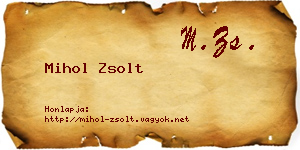 Mihol Zsolt névjegykártya